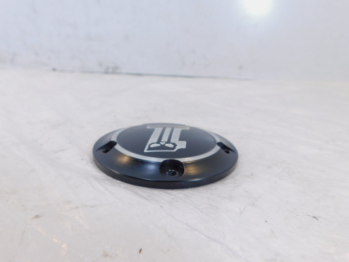 Harley Touring Softail Dyna Black Dark Custom 1 Right Engine Timing Timer Cover - C3 Cycle