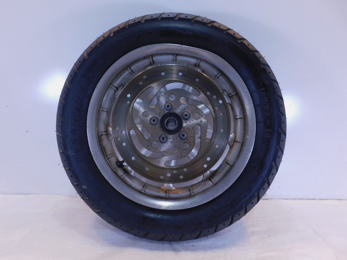 Harley Davidson Road Street Electra Glide 9 Spoke Silver Rear Wheel Rim - BENT - C3 Cycle