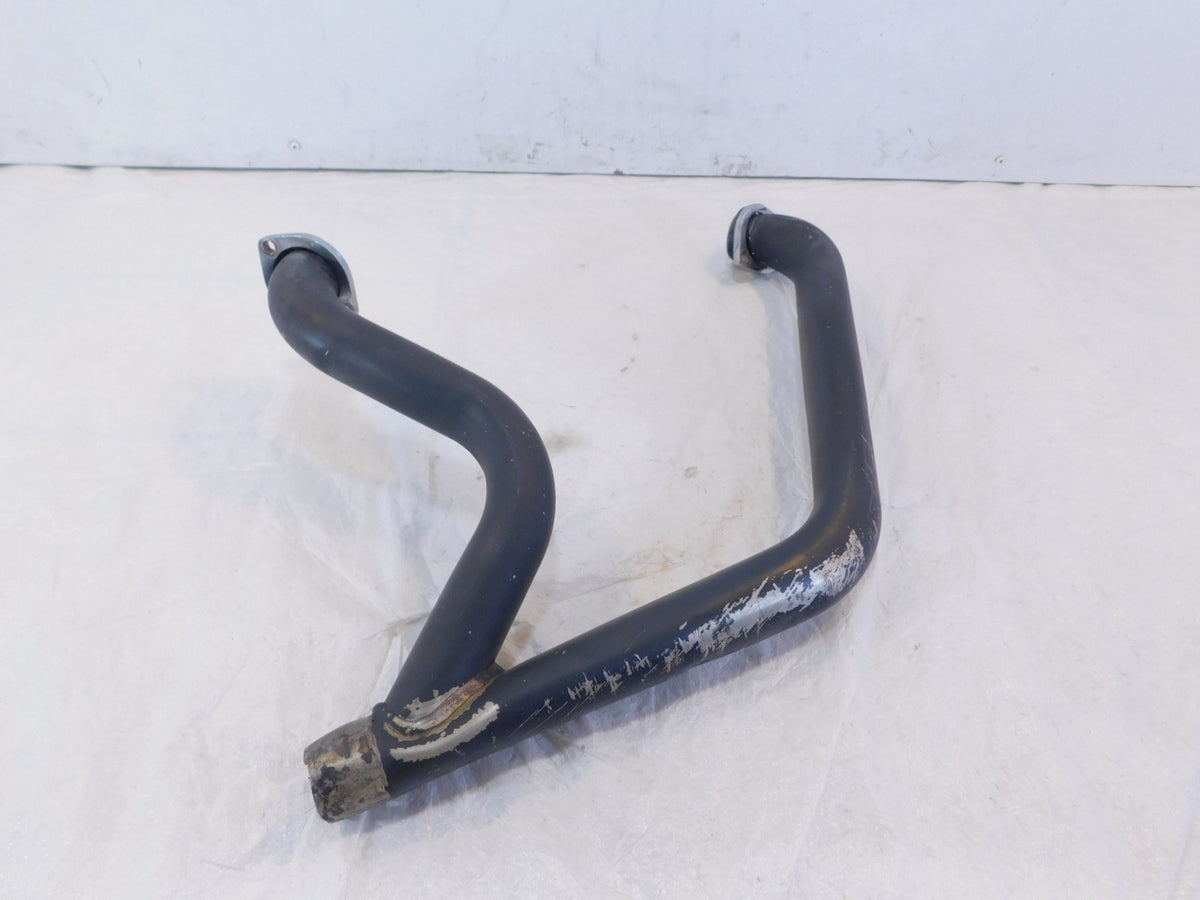 2002 & 2003 Indian Gilroy Scout Black 2 Into 1 Engine Exhaust Header Pipes - C3 Cycle