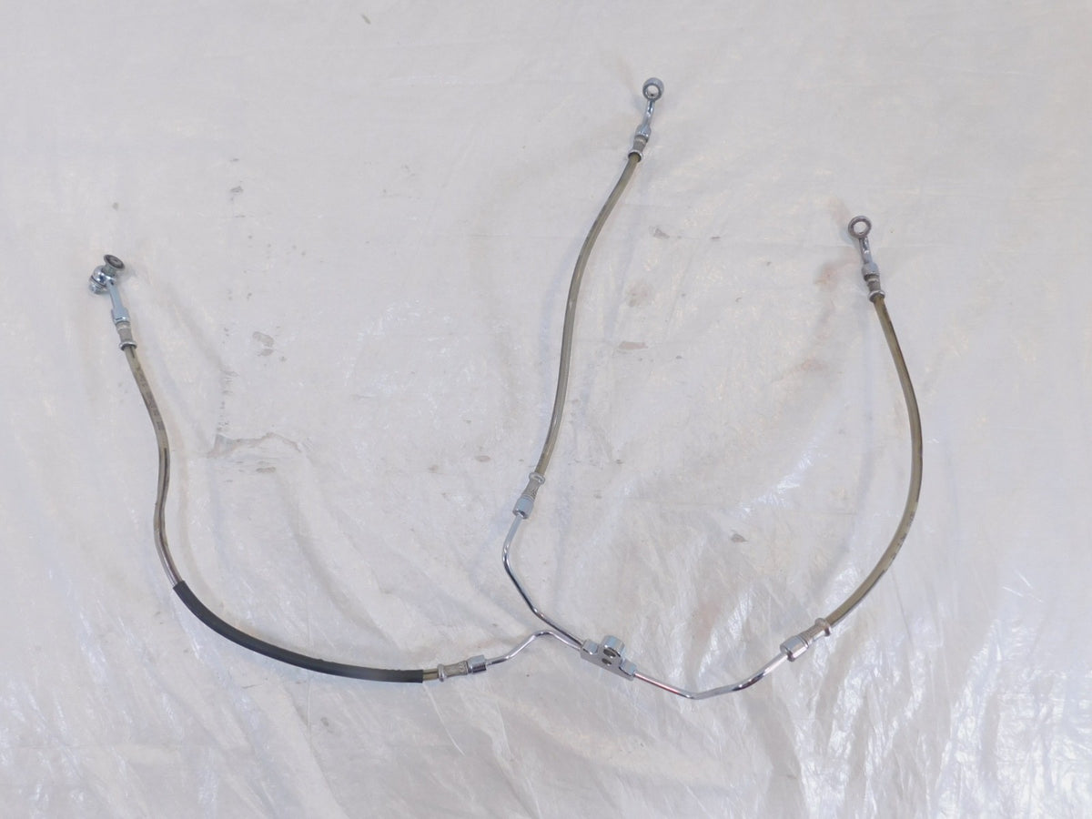 Harley Electra Glide Ultra & Classic Braided Dual Disc Front Brake Line Hose - C3 Cycle