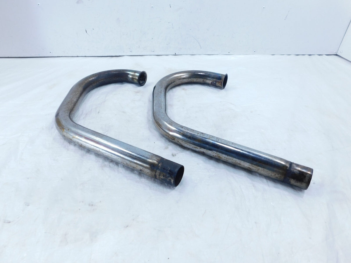 1976 76 Moto Guzzi Convert I V1000 Left/Right Front Exhaust Header Muffler Pipes - C3 Cycle