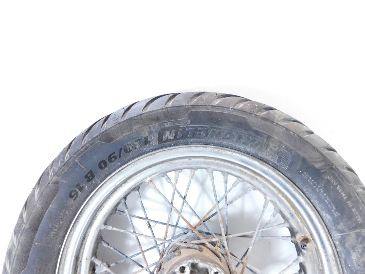Harley Dyna Softail Sportster 883 1200 Chrome Laced Rear Wheel Rim & Tire -Rust - C3 Cycle