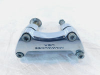 Chrome Harley Dyna Wide & Super Glide Custom Handlebar Mount Clamp Brackets - C3 Cycle