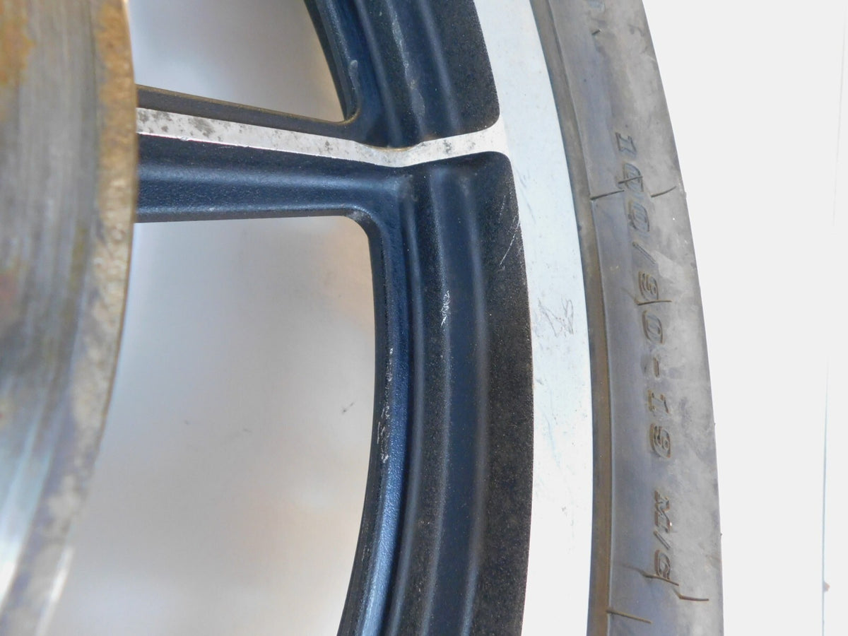 96-99 Harley Sportster 883 & 1200 Silver Dual Disc Front Wheel Rim & Rotors BENT
