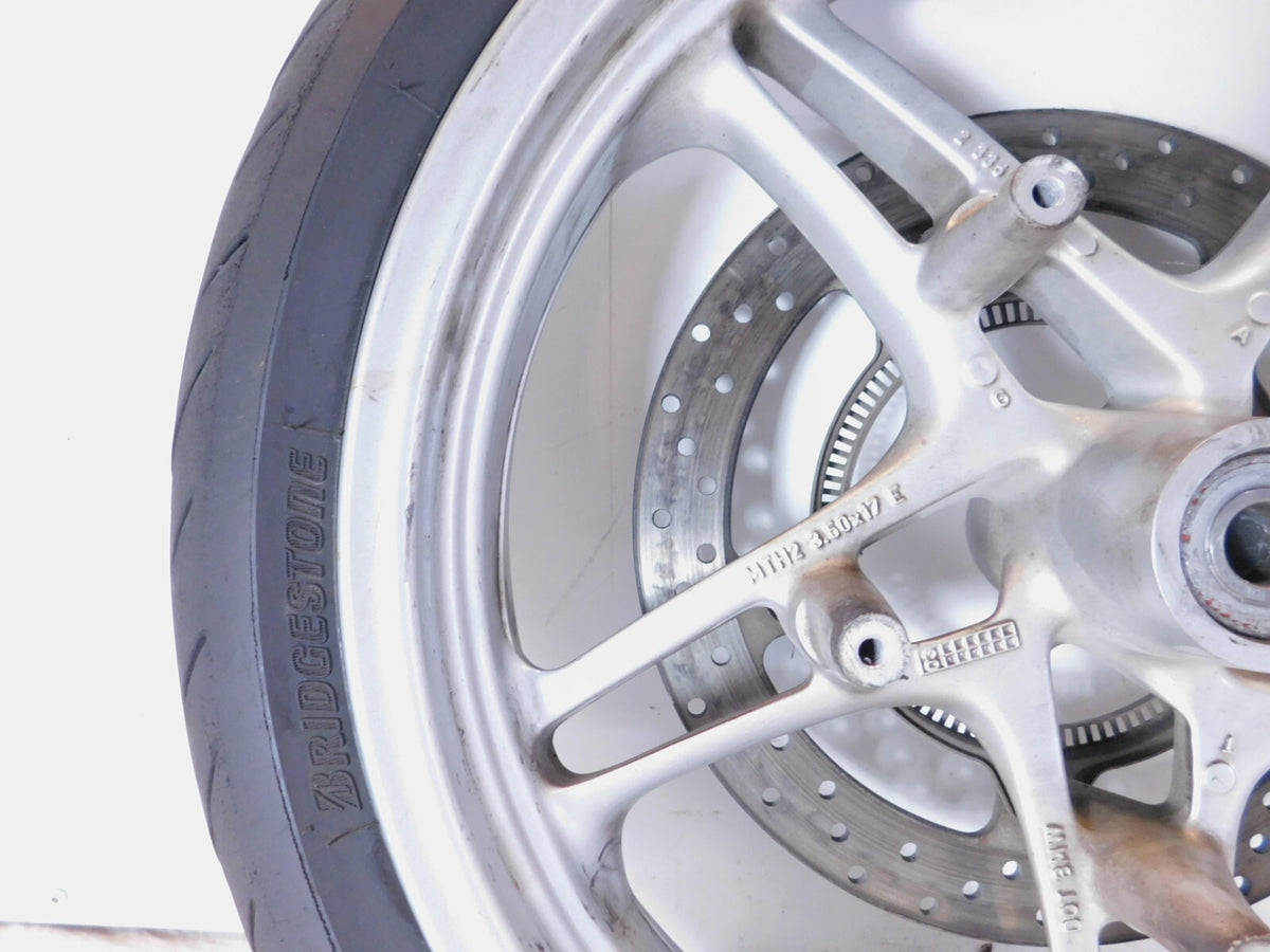 BMW K1200GT K1200RS R1100S R1150R Cast Silver Front Wheel Rim Tire & Brake Rotor - C3 Cycle