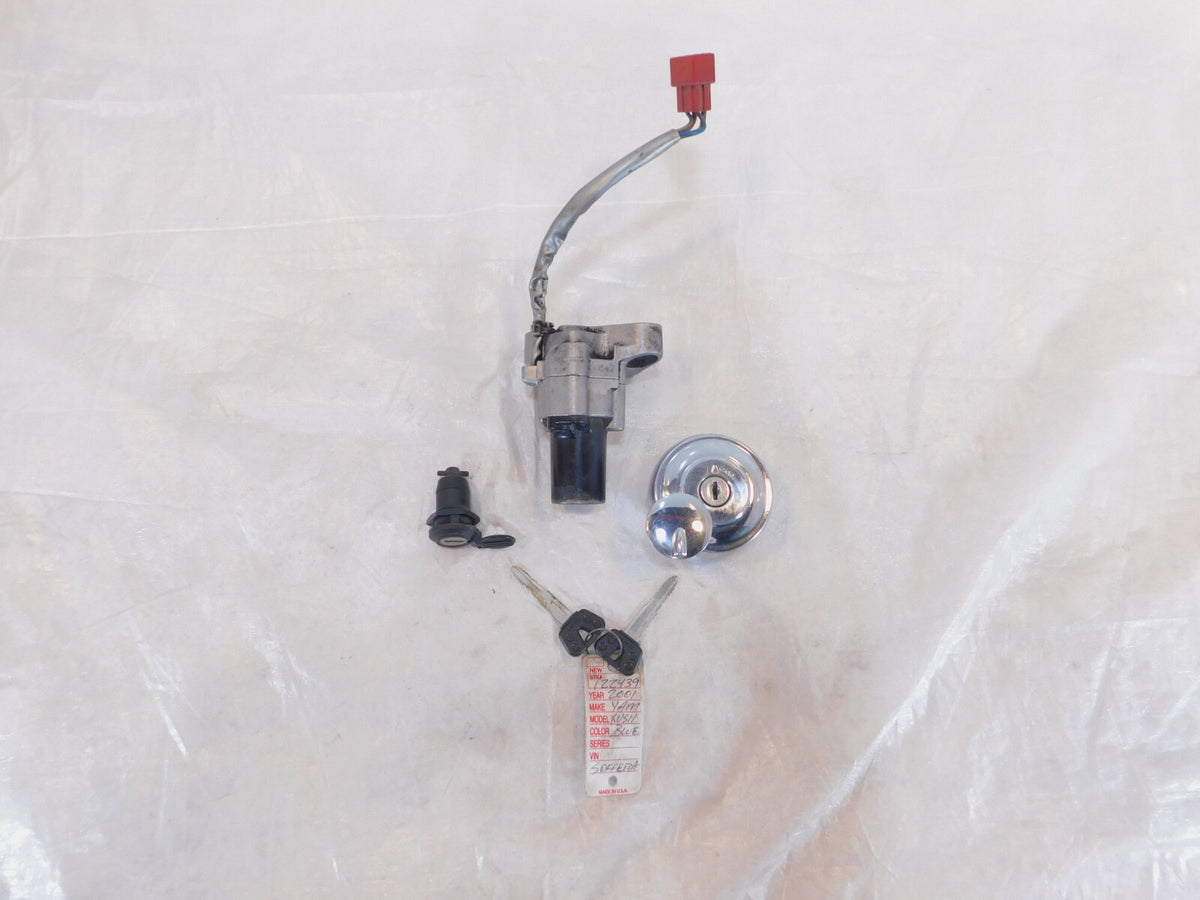 Yamaha V-Star 650 & 1100 Ignition Switch & Fuel Tank & Storage Lock Set w/ Key - C3 Cycle