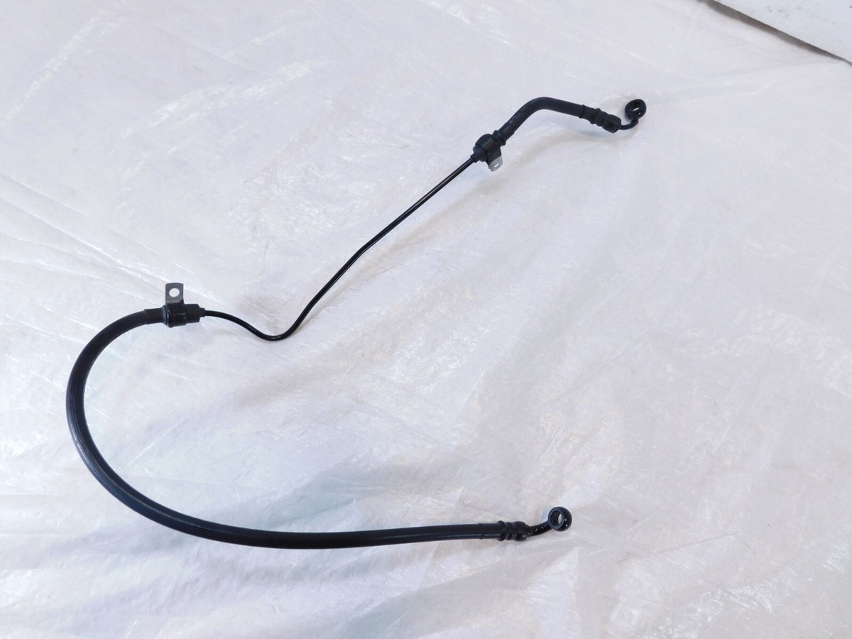 Harley Davidson Sportster 883 & 1200 Custom Front Wheel Black Brake Line Hose - C3 Cycle