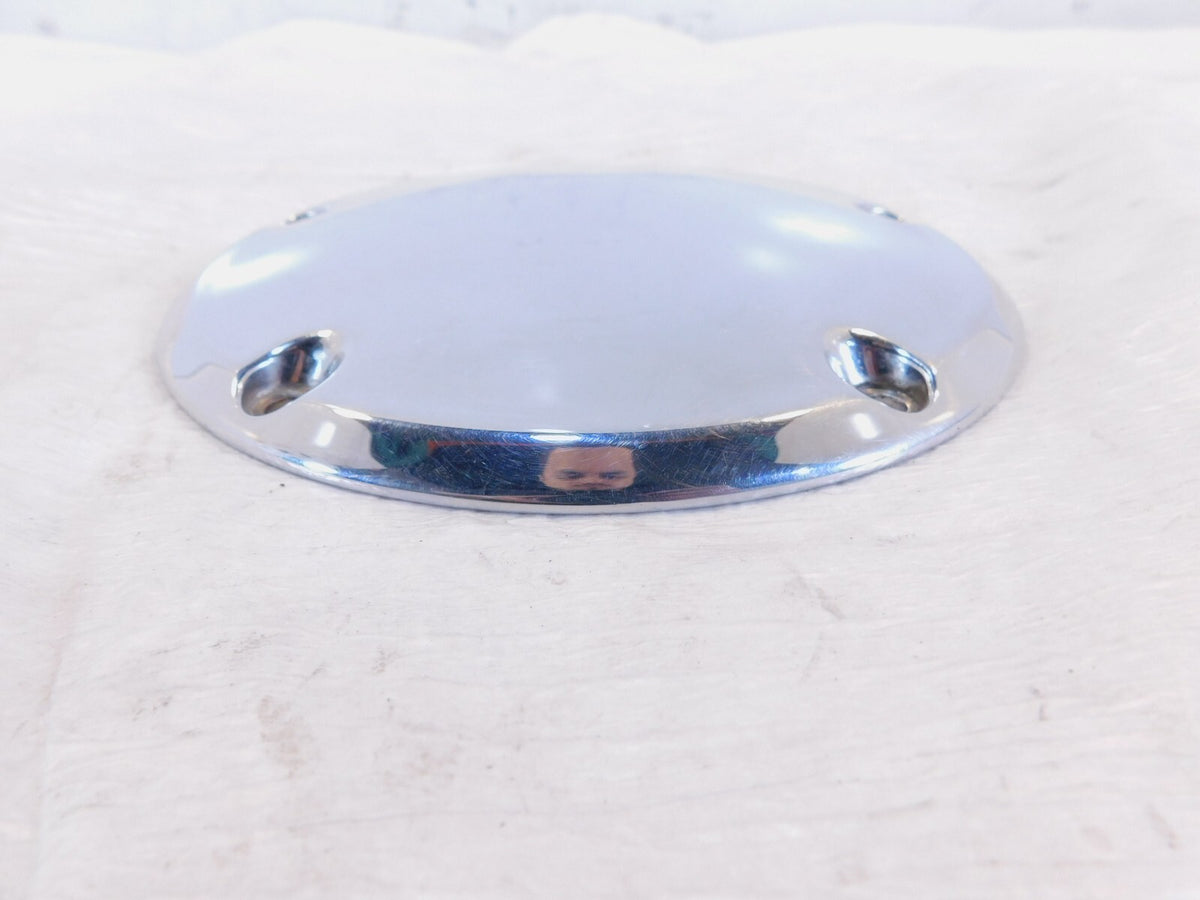 Harley Davidson Twin Cam Dyna & Softail Left Engine Chrome Derby Clutch Cover - C3 Cycle