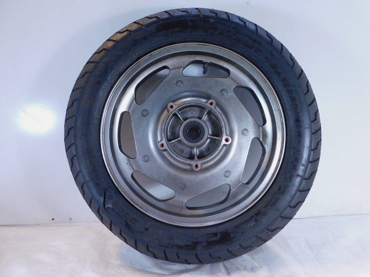 Kawasaki Vulcan VN1600 Nomad 1600 Classic OEM Silver Front Cast Wheel Rim & Tire - C3 Cycle