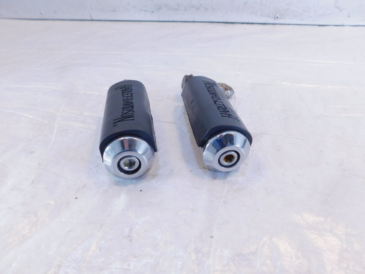 Harley Touring Dyna Sportster & Softail ISO Chrome & Rubber Footpeg Footrests - C3 Cycle