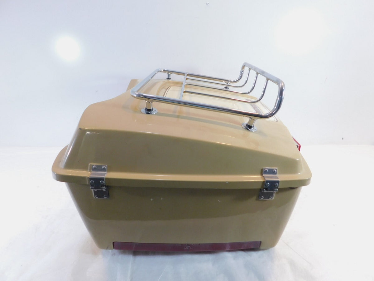 1984 84 Harley Davidson Tour & Electra Glide Tan Luggage Top Box Case & Lid - C3 Cycle