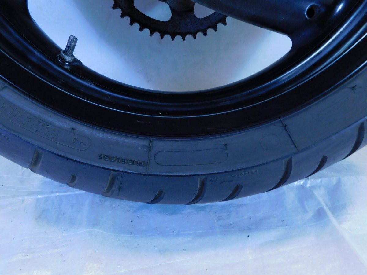 2002 & 2003 Ducati Monster 620 750 & 800 Black Rear Wheel Rim & Tire - Straight - C3 Cycle