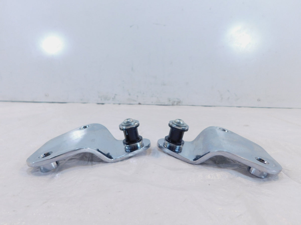09-13 Harley Davidson Road & Street Glide Chrome Sissybar Docking Mount Brackets - C3 Cycle