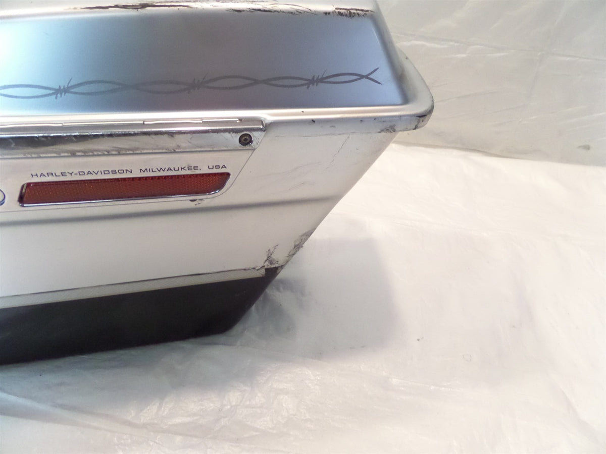 Harley Davidson Road King Electra Glide 100th Anniversary Silver Right Saddlebag