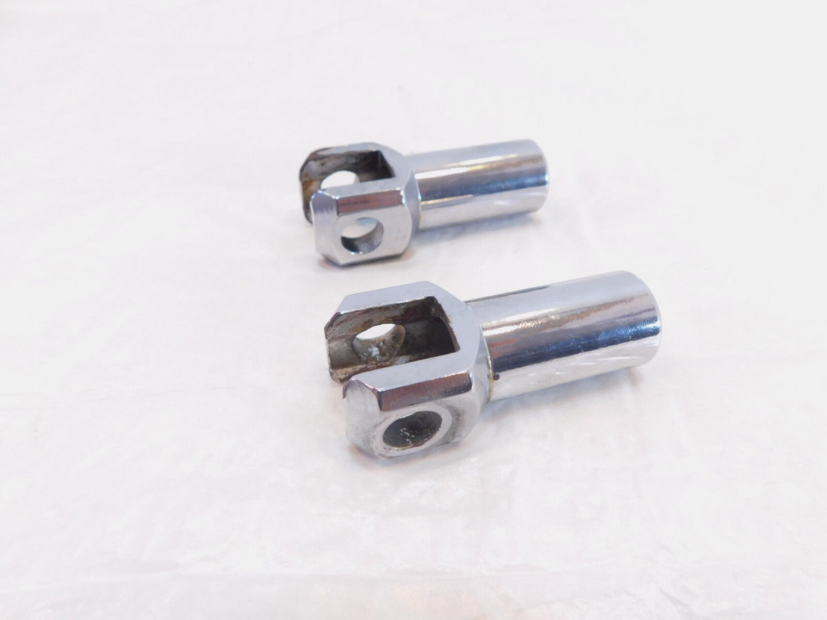 Pair Chrome Harley Davidson Softail Passenger Footpeg Peg Bracket Mount Supports - C3 Cycle