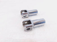 Pair Chrome Harley Davidson Softail Passenger Footpeg Peg Bracket Mount Supports - C3 Cycle