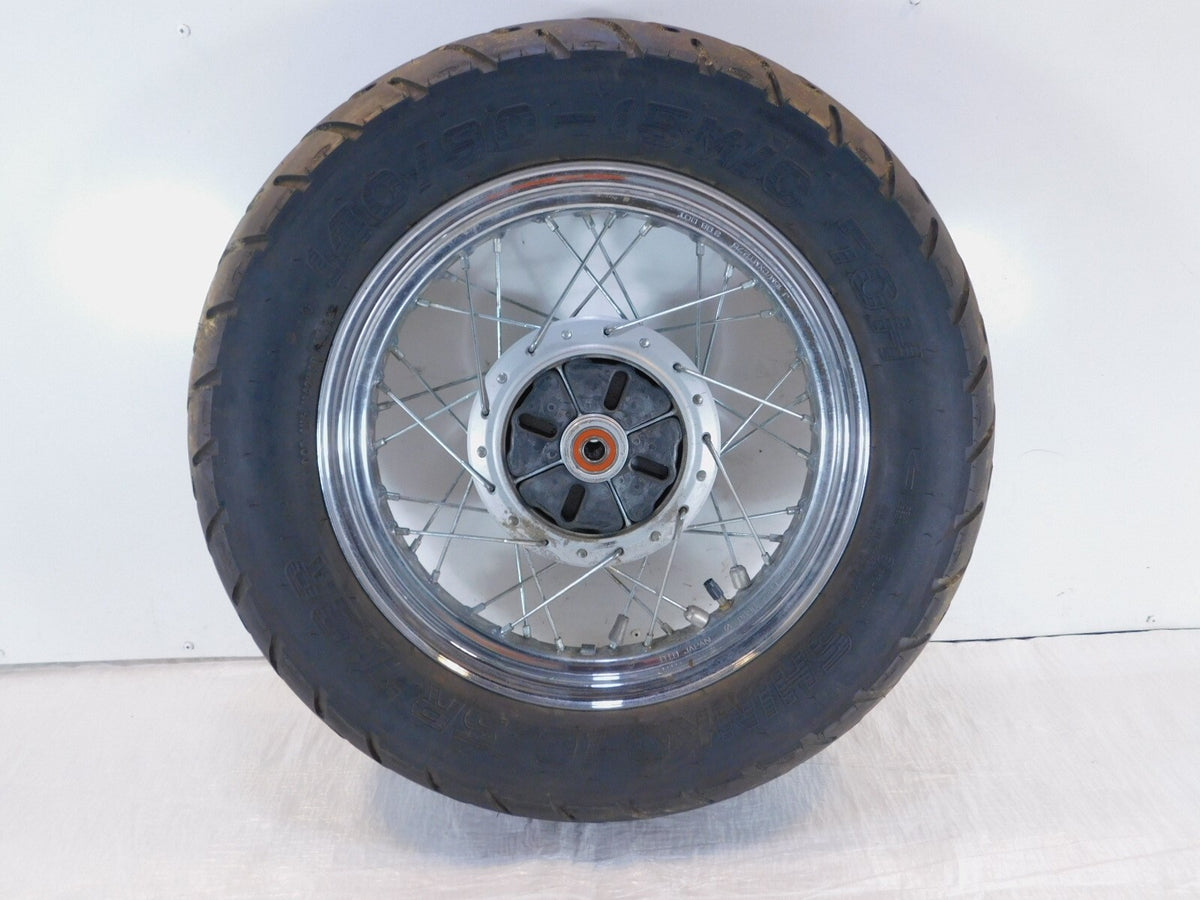 1996-2000 Honda Rebel CMX250 CMX250C Rear Spoked Wheel Rim & Hub 2.75x15 -Bent - C3 Cycle