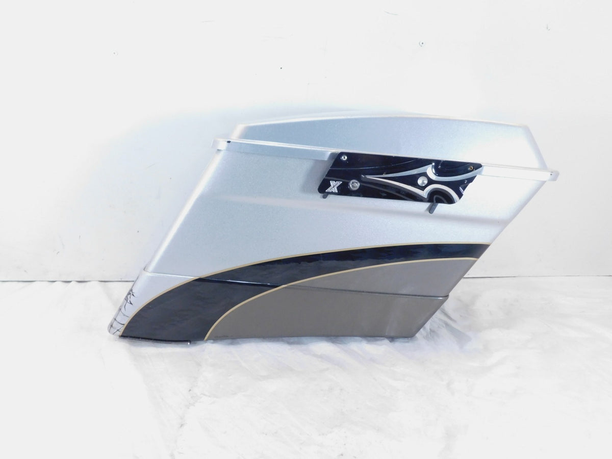 Harley Road King Street Electra Glide CVO Silver Right Luggage Bag Saddlebag - C3 Cycle