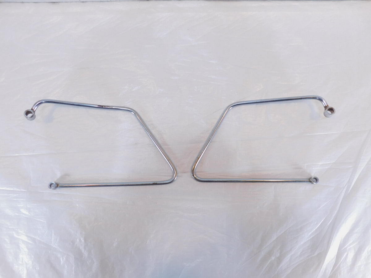Harley Davidson Sportster 883 1200 Chrome Saddlebag Guard Rail Mount Brackets - C3 Cycle