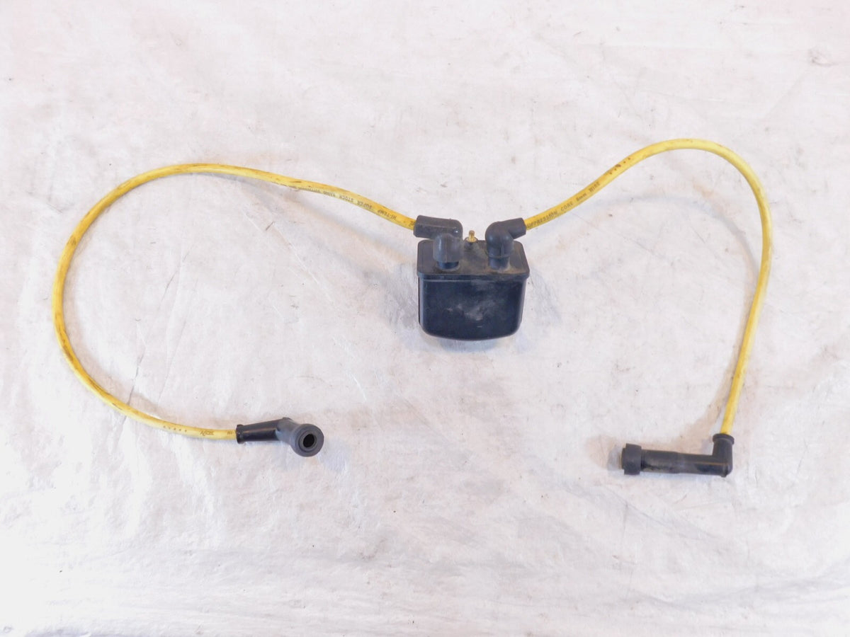Yamaha Virago 700 750 1000 1100 Front/Rear Ignition Coil w/ Yellow Plug Wires - C3 Cycle