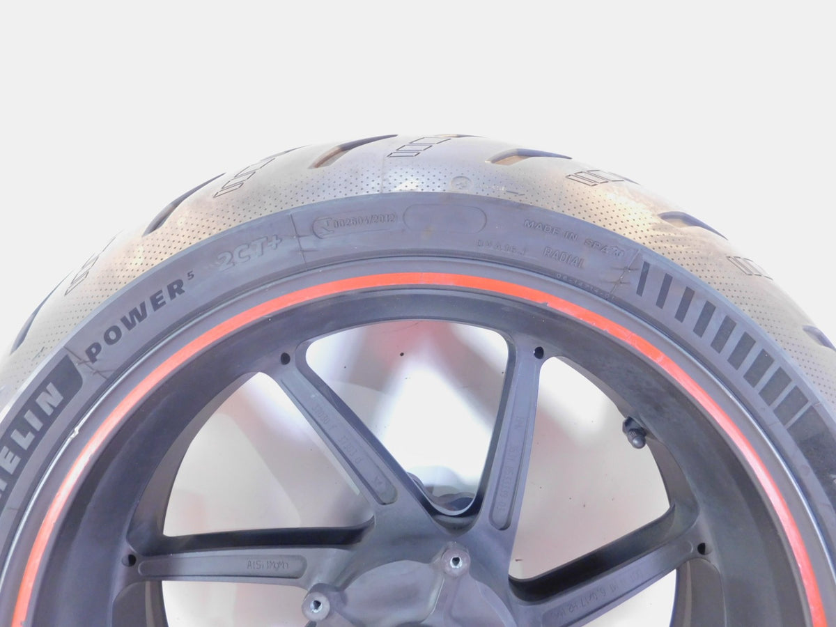 BMW S1000R S1000RR S1000-RR HP4 Black Rear Wheel Rim & Tire - 6.00" x 17" - C3 Cycle