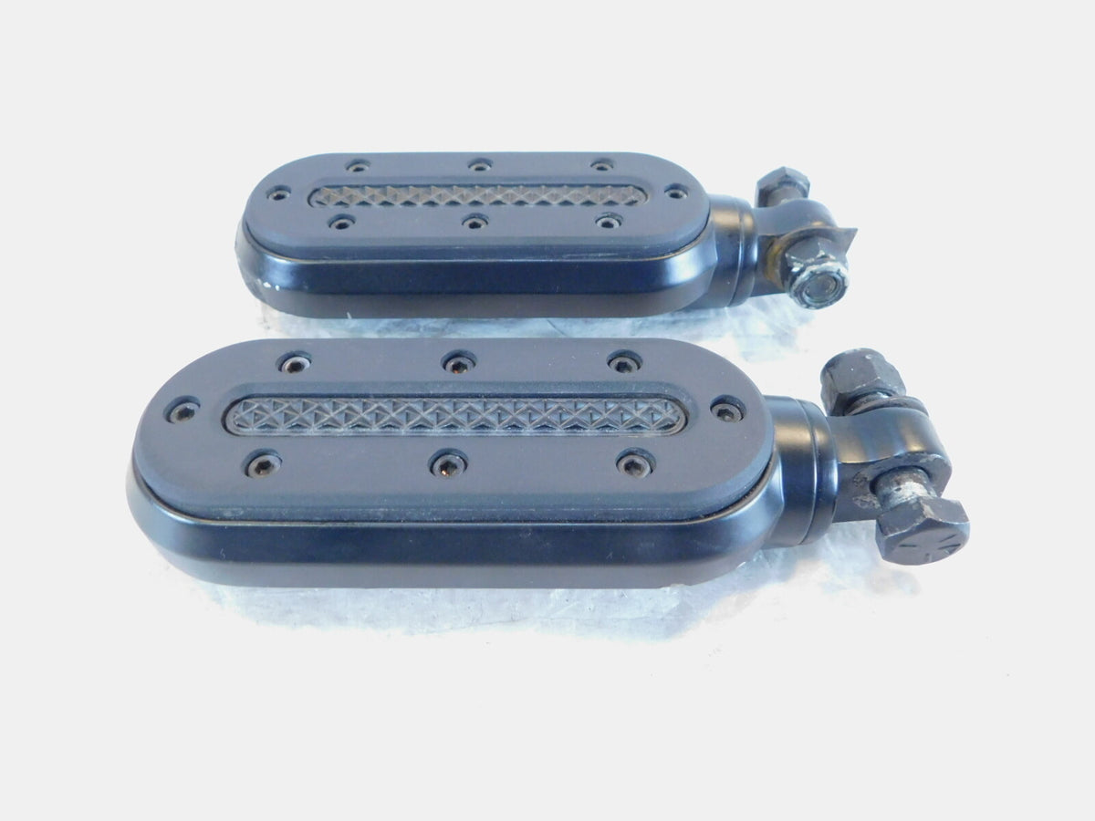 Harley Davidson Touring FXR Dyna Sportster & Softail Black Footpegs Footrests - C3 Cycle