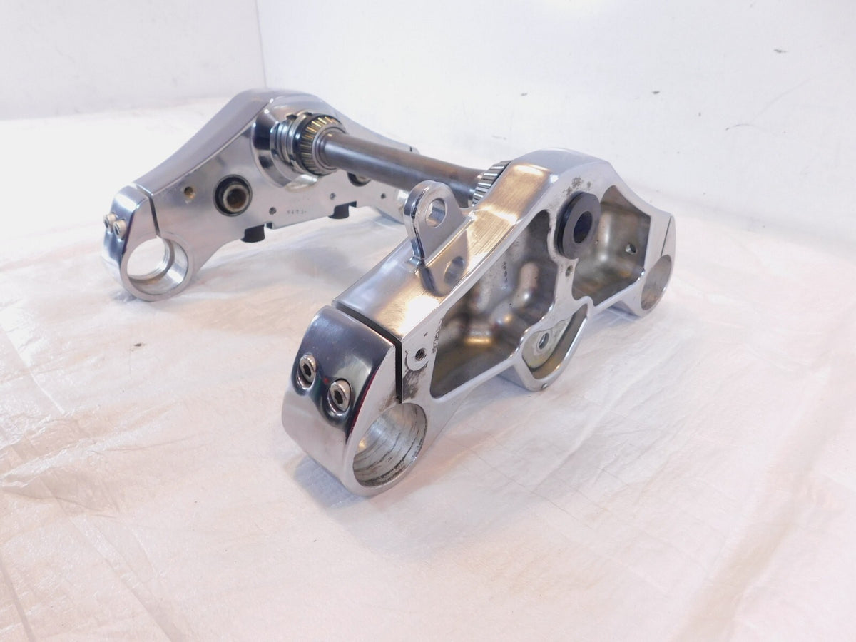 2004-2006 Victory Vegas Chrome Front Fork Triple Tree Brackets w/ Steering Stem - C3 Cycle