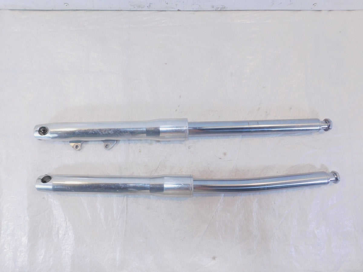 2002 & 2003 Indian Gilroy Scout Left & Right Front Polished Forks Shocks - BENT - C3 Cycle