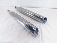 Pair Harley Davidson Road King Electra Glide Chrome Bub Slip On Exhaust Mufflers - C3 Cycle