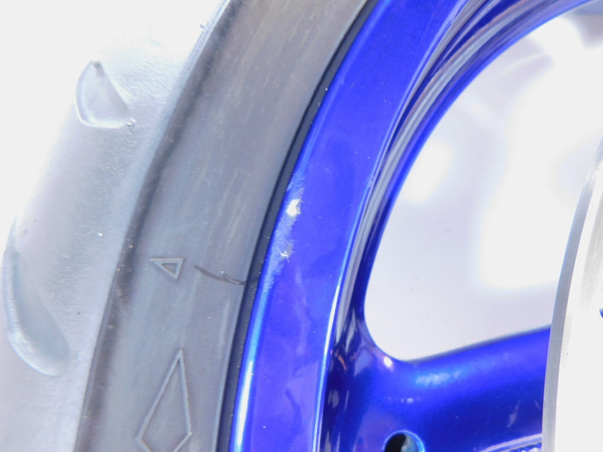1999 99 Buell X1 Lighting Limited Edition Blue Cast Front Wheel Rim & Tire - C3 Cycle