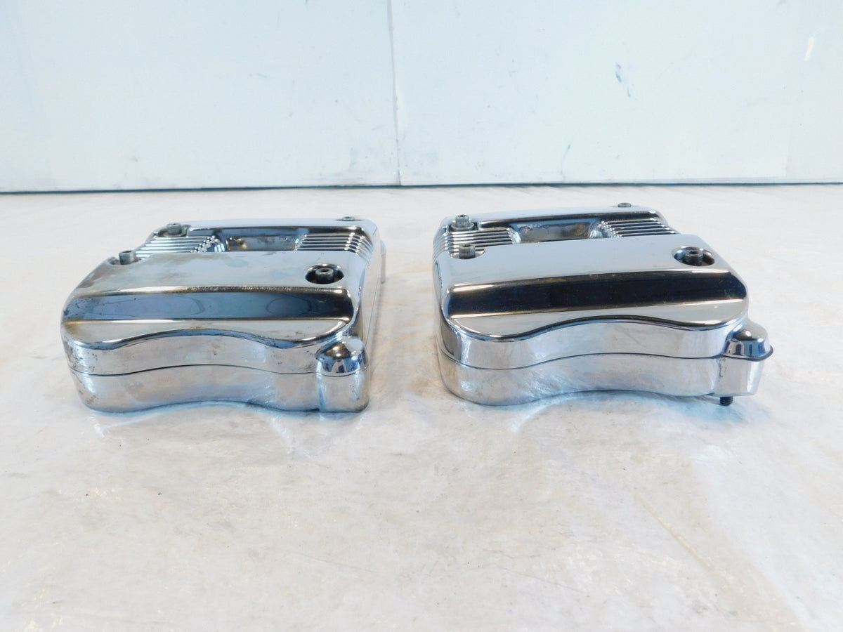 Harley Davidson Sportster 883 & 1200 Chrome Cylinder Head Cover Rocker Boxes - C3 Cycle