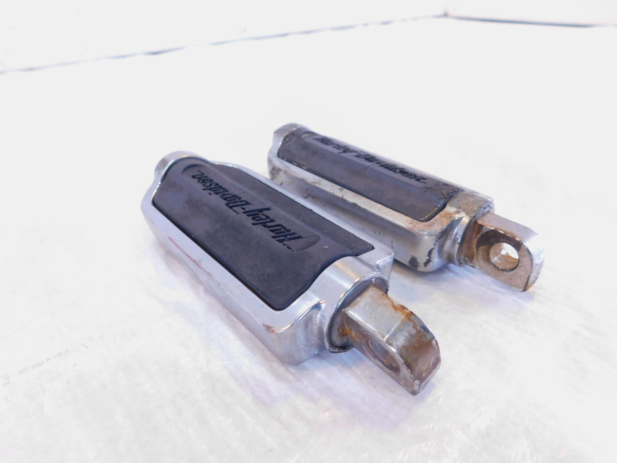 Harley Touring FXR Dyna Sportster & Softail Metal & Rubber Footpegs Footrests - C3 Cycle
