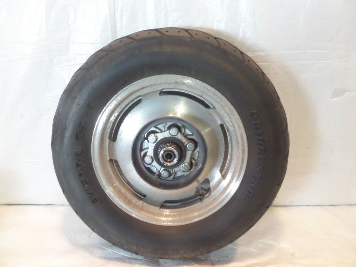 1999-2004 Yamaha V-Max 1200 VMX12 OEM Silver Cast Rear Back Wheel Rim Hub & Tire - C3 Cycle