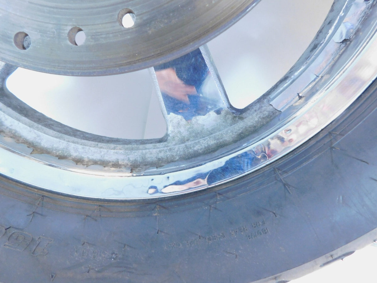 2011- 2012 Harley Davidson Sportster XL1200C Custom Chrome Rear Wheel Rim & Tire - C3 Cycle