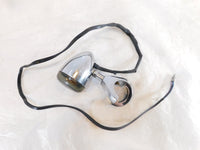 Harley Davidson Chrome Softail Dyna VRod Front Turn Signal Indicator w/ Bracket - C3 Cycle