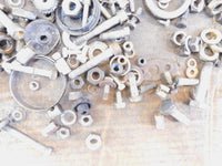 1977-1980 BMW Airhead R80 Miscellaneous Nuts Bolts & Brackets Parts Box Lot - C3 Cycle