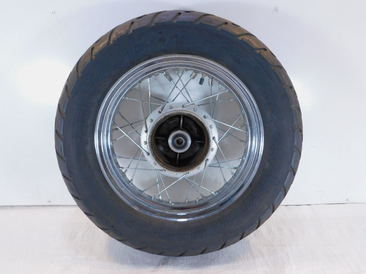 1996-2000 Honda Rebel CMX250 CMX250C Rear Spoked Wheel Rim & Hub 2.75x15 -Bent - C3 Cycle