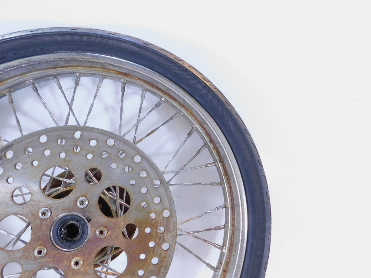 Harley Davidson Softail & Dyna Wide Glide Chrome 21" Front Wheel Rim & Rotor - C3 Cycle