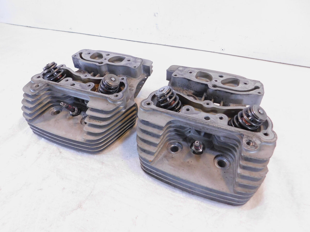 2005 05 Harley Davidson Softail Silver Motor Engine Cylinder Heads w/ Valves - C3 Cycle