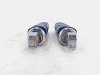 Pair Harley Touring Dyna Sportster & Softail Chrome & Rubber Footpeg Footrests - C3 Cycle