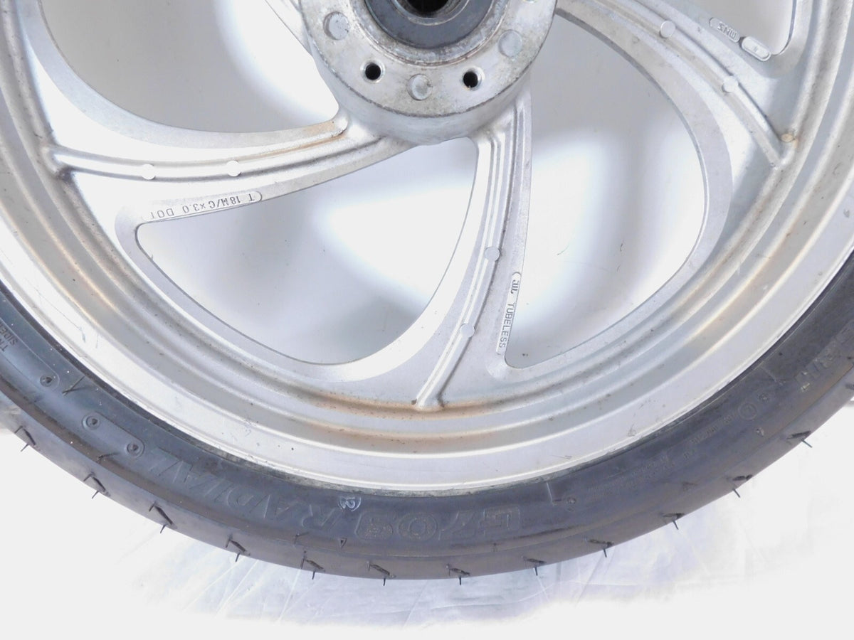 2008-2009 Victory Vision Touring Silver Cast Front Wheel Rim & Tire - Bent - C3 Cycle