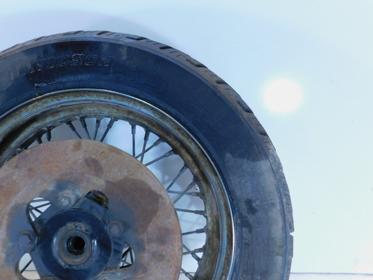 Harley Dyna Softail & Sportster 883 & 1200 Back Spoked Rear Wheel Rim & Tire - C3 Cycle