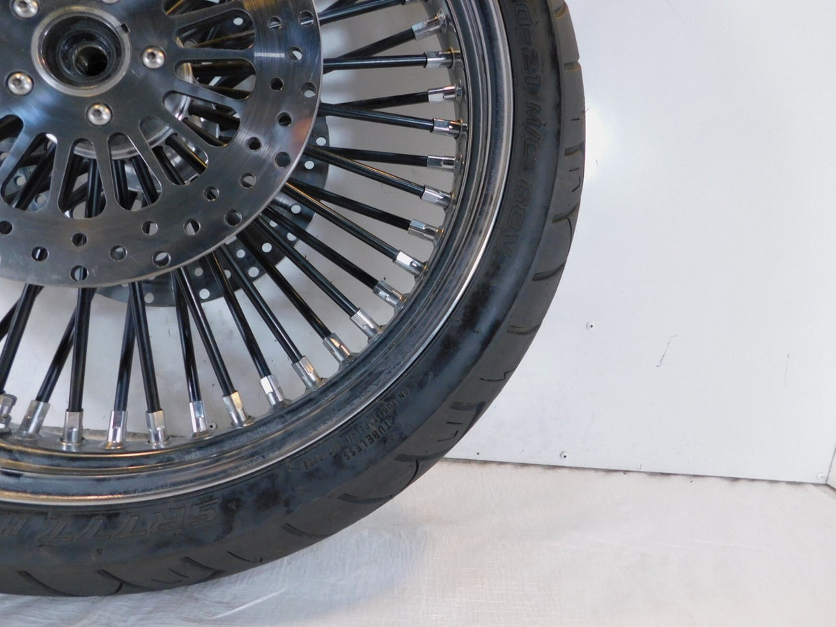 Harley Davidson EVO Touring Electra Glide Chrome Laced Front Wheel Rim & Tire