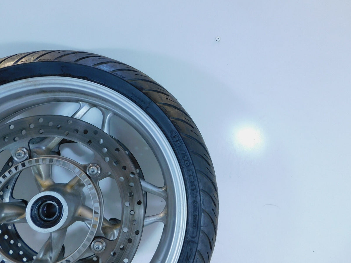2006-2013 BMW F800ST Silver Cast Front Wheel Rim Tire & Brake Rotors 36317682013 - C3 Cycle