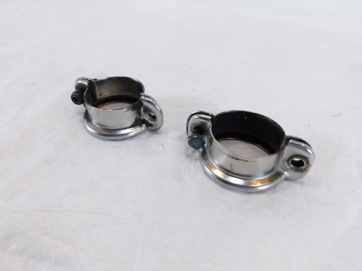 Harley Davidson FLT Tour Glide Ultra Classic Left & Right Mufffler Mount Clamps - C3 Cycle