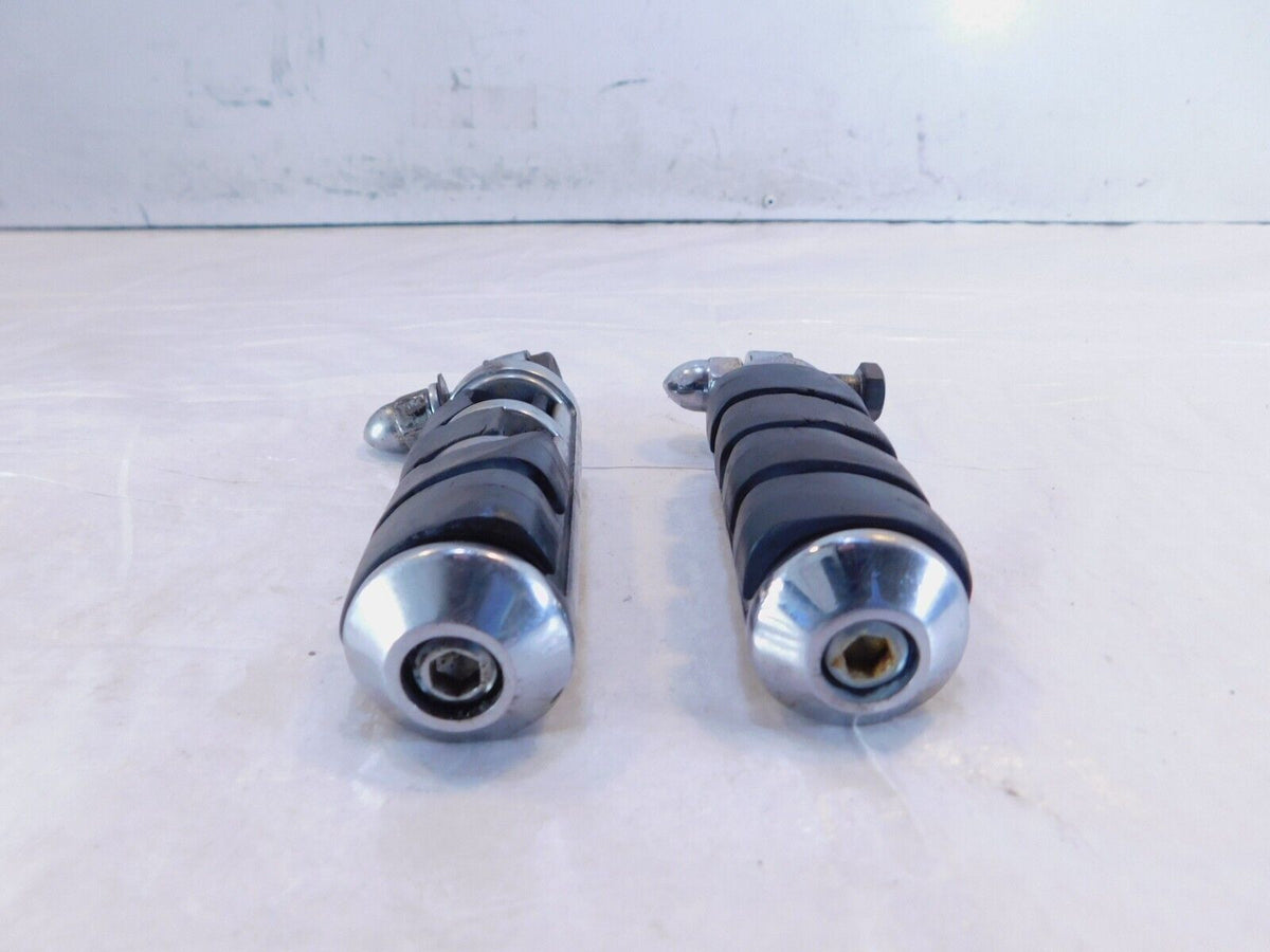 Harley Touring Dyna Sportster & Softail ISO Chrome & Rubber Footpeg Footrests - C3 Cycle