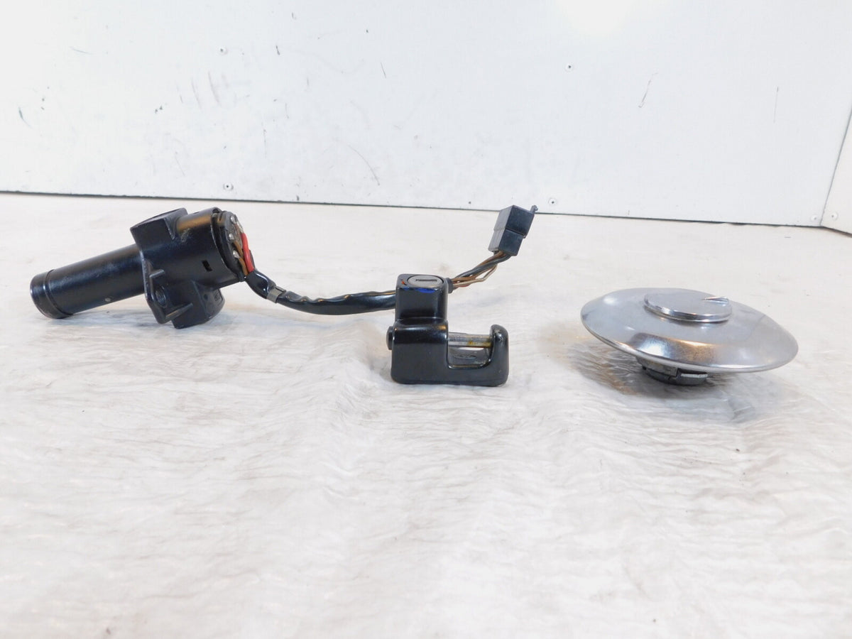 1983 Honda CB1000 CB1000C Ignition Switch Lock Set Fuel Gas Tank Cap Lid w/ Key - C3 Cycle