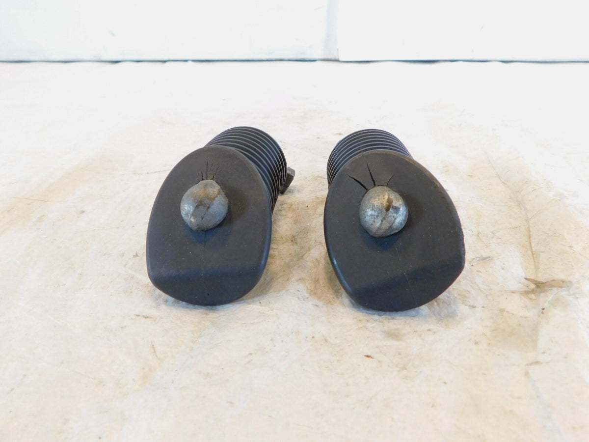Harley Davidson FXR Dyna Sportster & Softail Black Rubber Footpegs Footrests - C3 Cycle