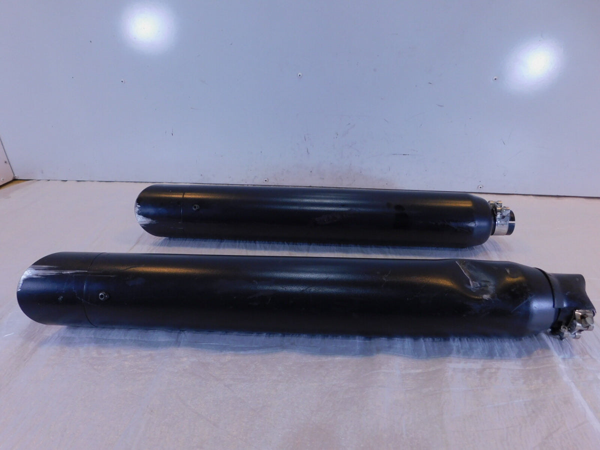 Harley Davidson Electra Road Street Glide Black Left Right Exhaust Pipe Mufflers