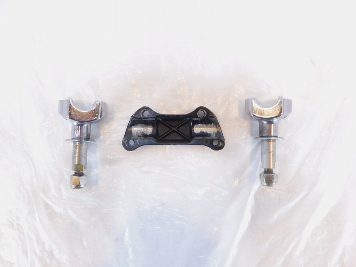 Harley Davidson Sportster 883 & 1200 Chrome & Black Handlebar Bar Riser Brackets - C3 Cycle